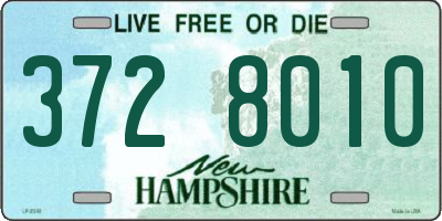NH license plate 3728010