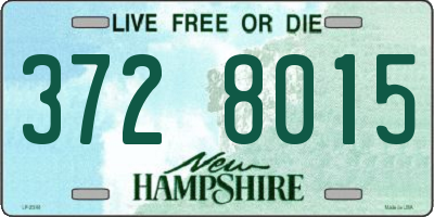 NH license plate 3728015
