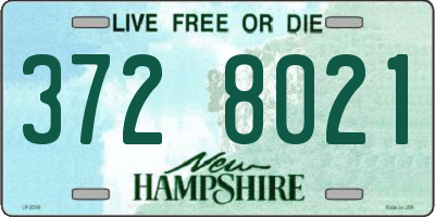 NH license plate 3728021