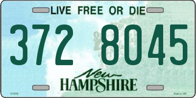 NH license plate 3728045