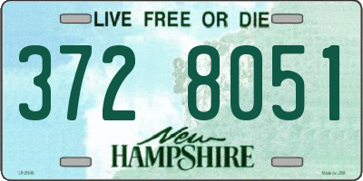 NH license plate 3728051