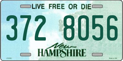 NH license plate 3728056