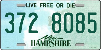 NH license plate 3728085