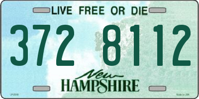 NH license plate 3728112