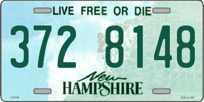 NH license plate 3728148