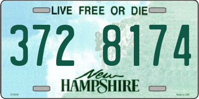 NH license plate 3728174