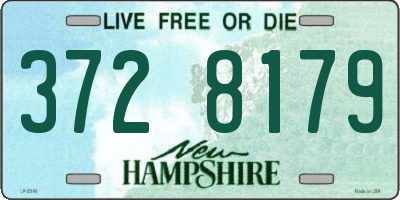 NH license plate 3728179