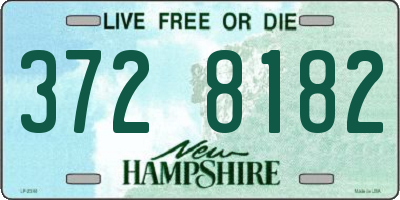 NH license plate 3728182
