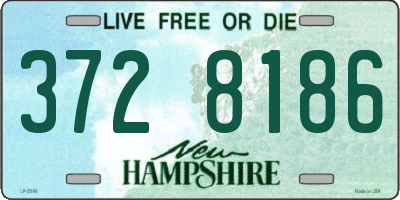 NH license plate 3728186