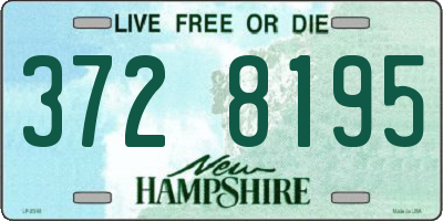NH license plate 3728195