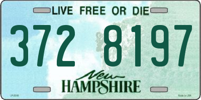 NH license plate 3728197