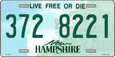 NH license plate 3728221