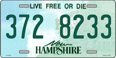 NH license plate 3728233