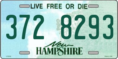 NH license plate 3728293