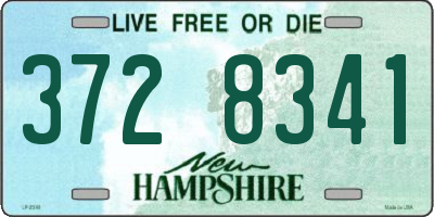 NH license plate 3728341