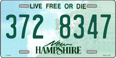 NH license plate 3728347