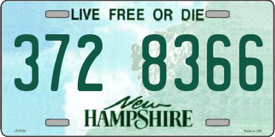 NH license plate 3728366