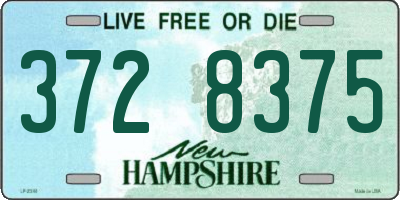 NH license plate 3728375