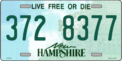 NH license plate 3728377