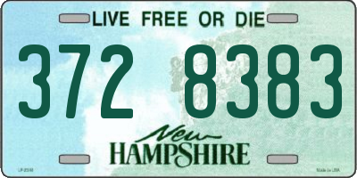 NH license plate 3728383