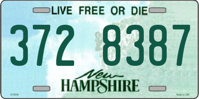 NH license plate 3728387