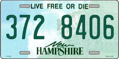 NH license plate 3728406