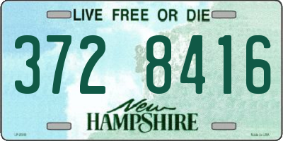 NH license plate 3728416