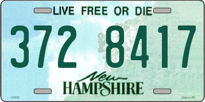 NH license plate 3728417
