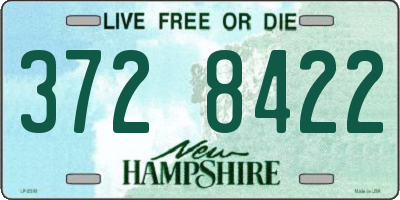 NH license plate 3728422