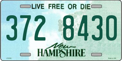NH license plate 3728430