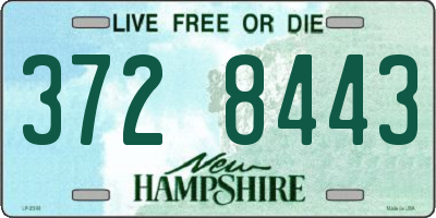 NH license plate 3728443