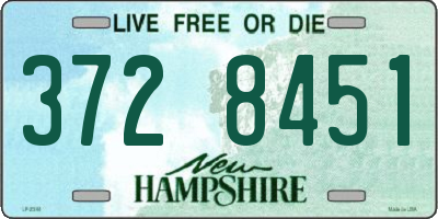 NH license plate 3728451