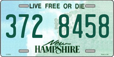 NH license plate 3728458
