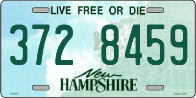 NH license plate 3728459