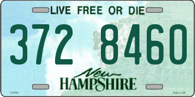 NH license plate 3728460