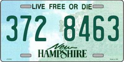 NH license plate 3728463