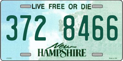 NH license plate 3728466