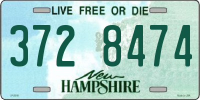 NH license plate 3728474