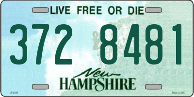 NH license plate 3728481