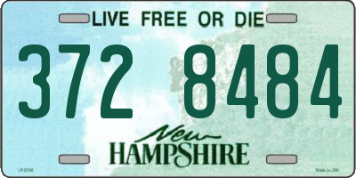 NH license plate 3728484