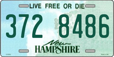 NH license plate 3728486