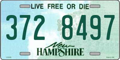 NH license plate 3728497