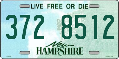 NH license plate 3728512