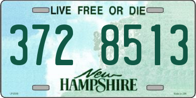 NH license plate 3728513