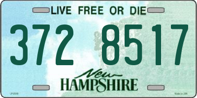 NH license plate 3728517