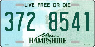 NH license plate 3728541