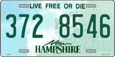 NH license plate 3728546