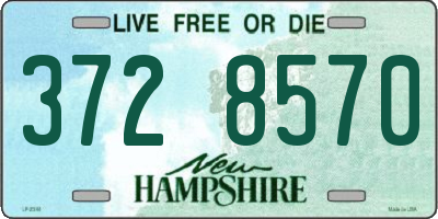 NH license plate 3728570