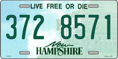 NH license plate 3728571