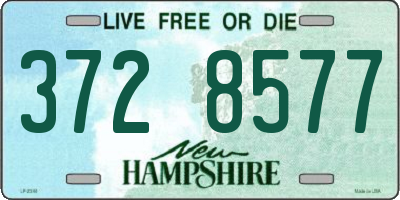 NH license plate 3728577